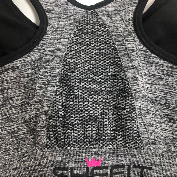 SHEFIT Lounge Bra Graphite Gray Black Size Small Sports Bra Workout Athletic NWT - Picture 12 of 13